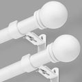 Curtain Rods for Windows 16 to 136 in Adjustable Double Pack - Strong
