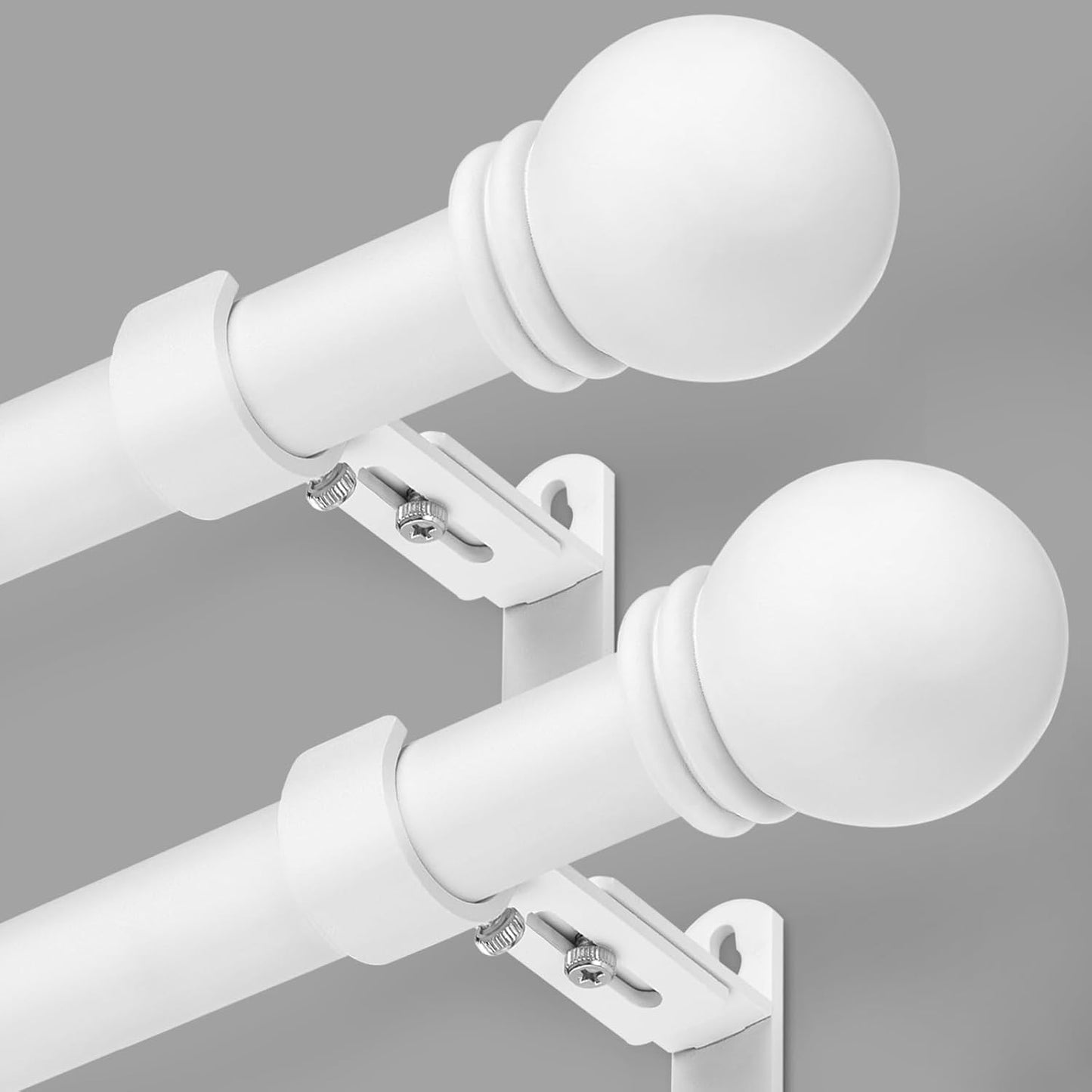 Curtain Rods for Windows 16 to 120 Inches, Adjustable Length
