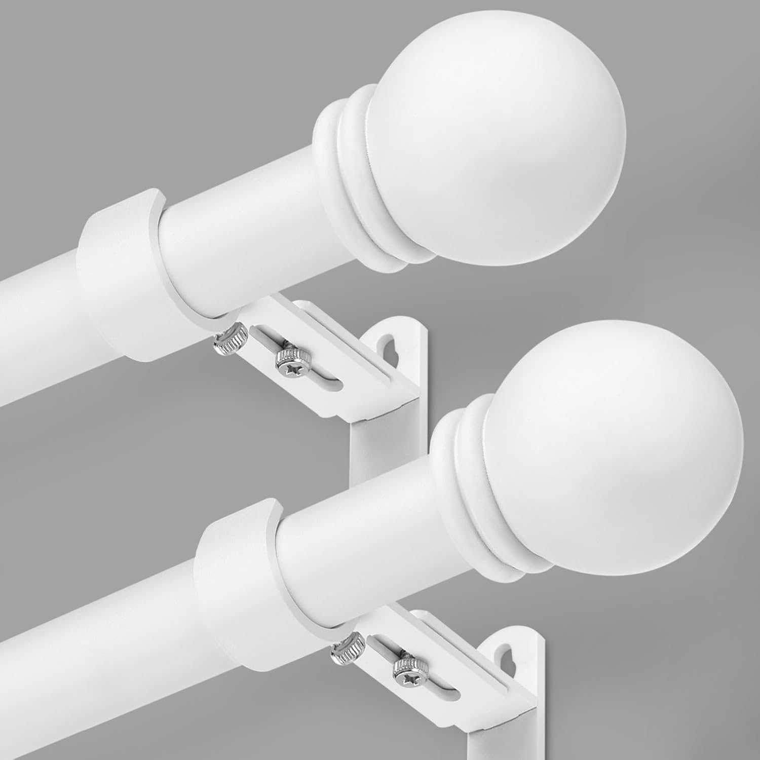Curtain Rods for Windows 16 to 120 Inches, Adjustable Length