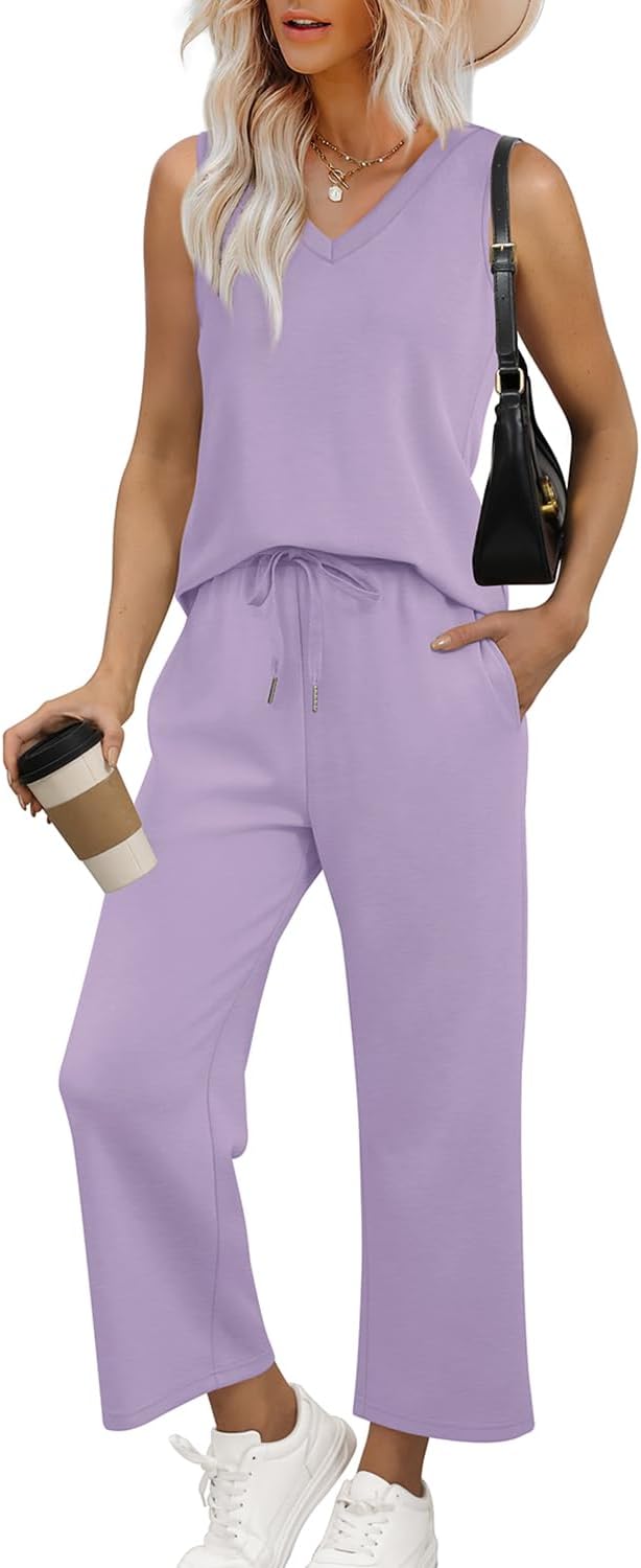 WIHOLL Two Piece Set for Women Summer Outfits Vacation Trendy