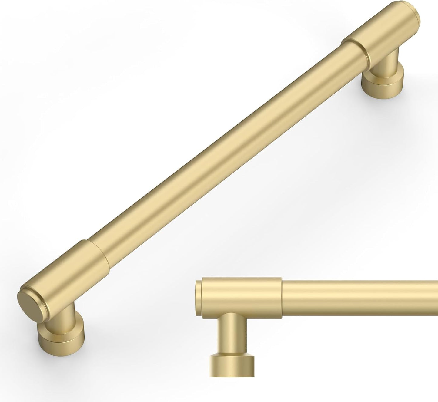 Brushed Gold Cabinet Pulls 10 Pack for Stylish Kitchen Upgrade