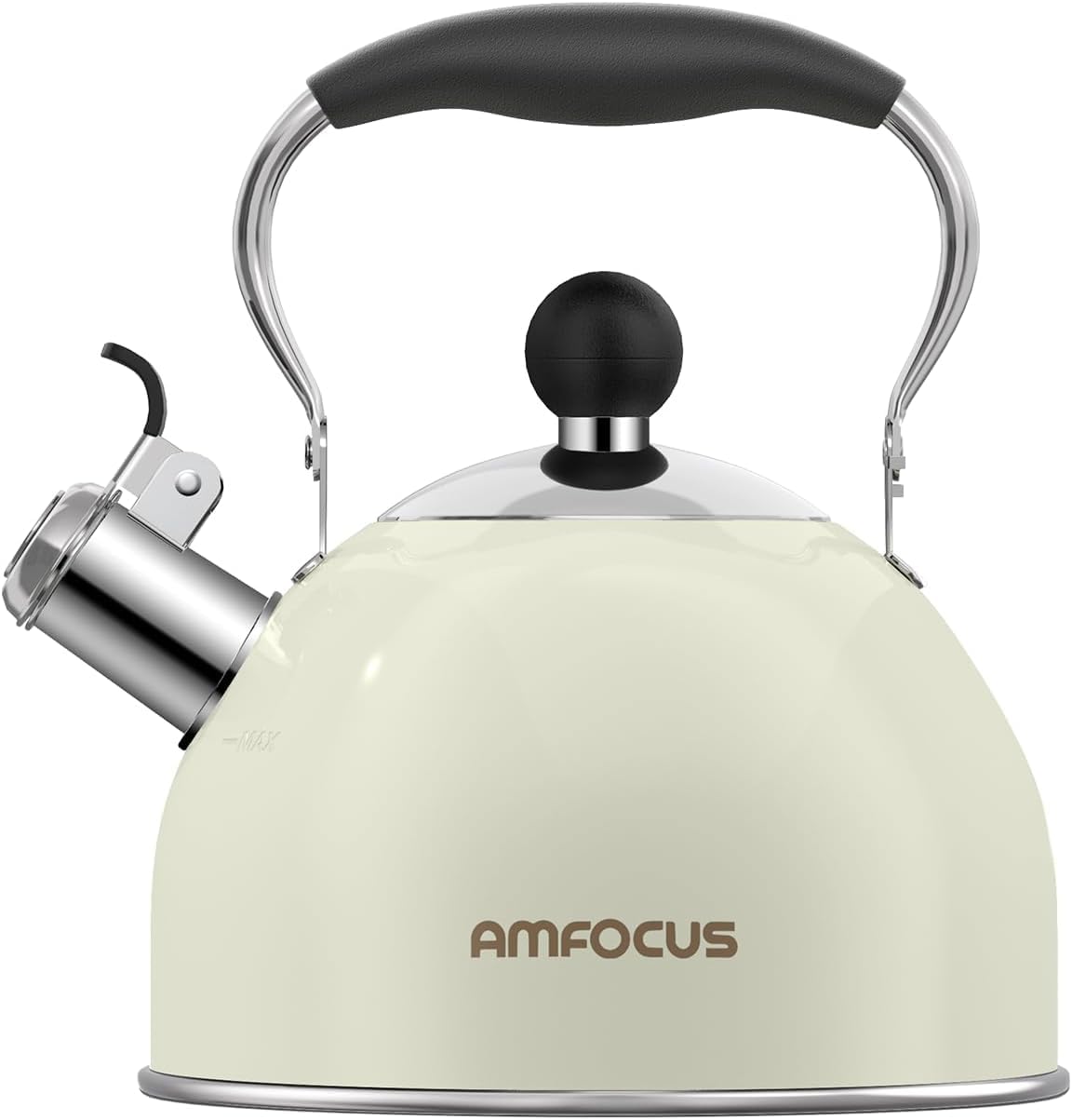 AMFOCUS 2 Quart Stainless Steel Whistling Tea Kettle