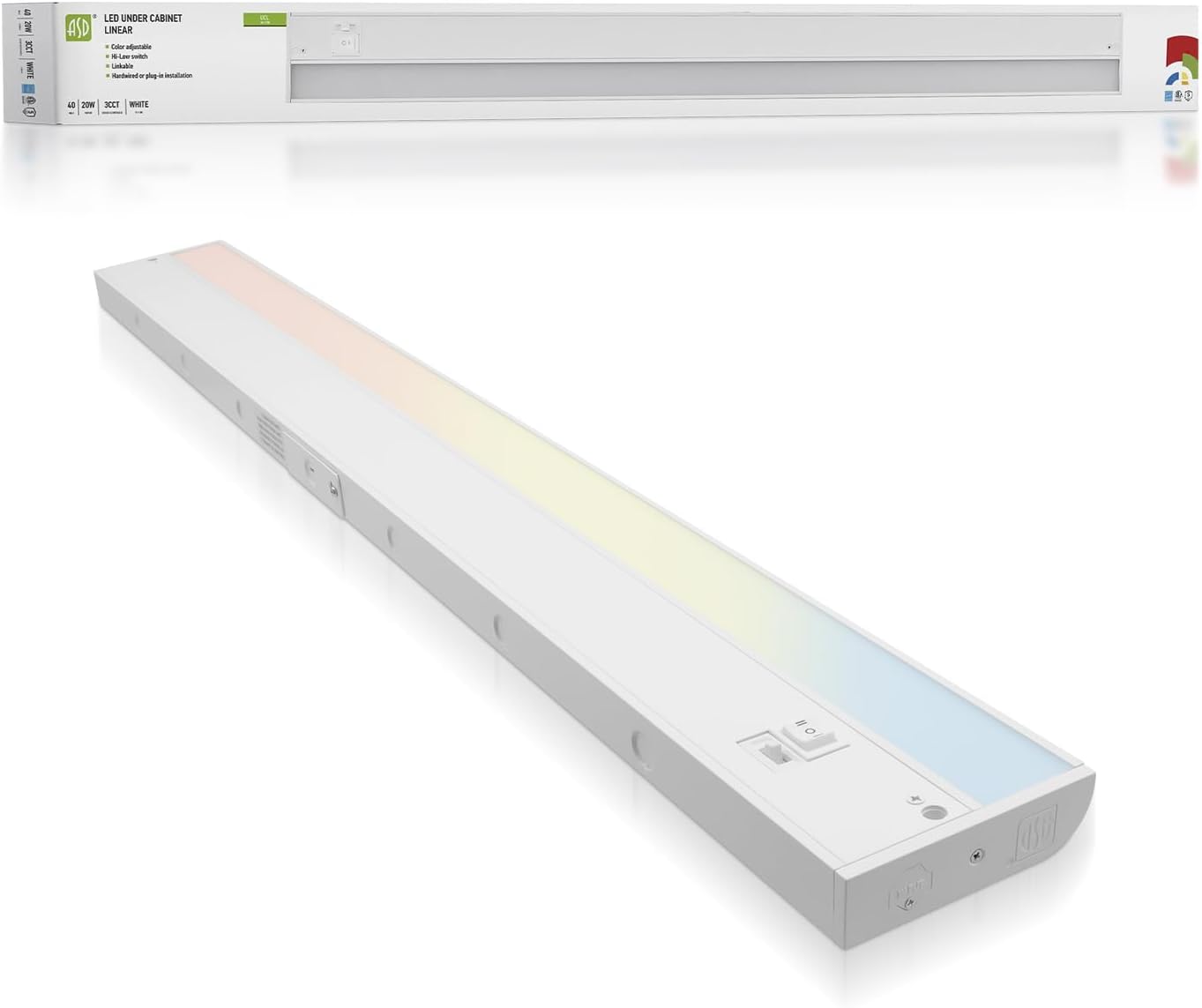 ASD 40 Inch LED Under Cabinet Lighting for Kitchen Ambiance