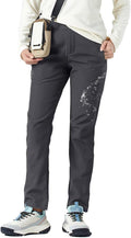 Women's Hiking Cargo Pants Waterproof Slim Fleece-Lined - Trek Ready