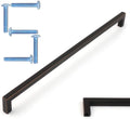 KOOFIZO Solid Square Bar Cabinet Handle 10 in - Durable Oil Rubbed