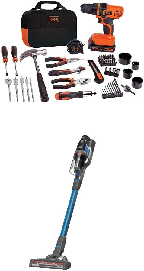 BLACK+DECKER 20V MAX Drill and Cordless Stick Vacuum Kit