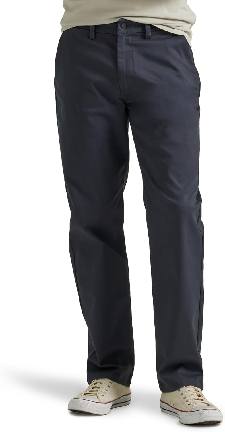 Lee Mens Flat Front Relaxed Straight Pant for Everyday Style