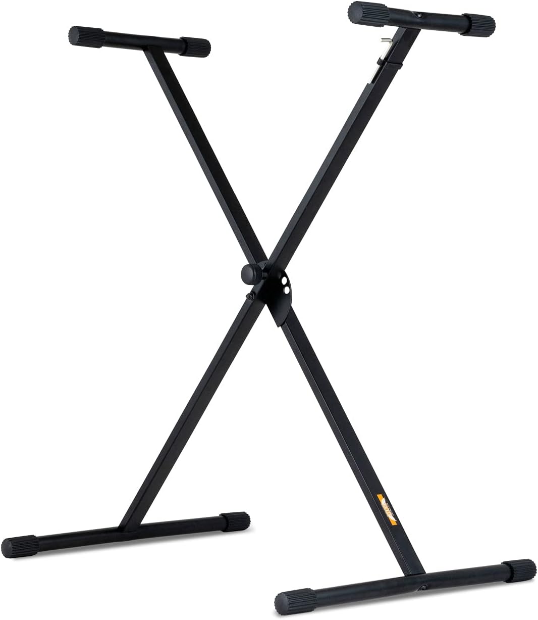 Portable Folding Keyboard Stand - Easy Setup, Durable Design, Sleek Black - Stage Rocker
