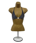 Female Mannequin Torso with Metal Stand - Stackable Bronze Display