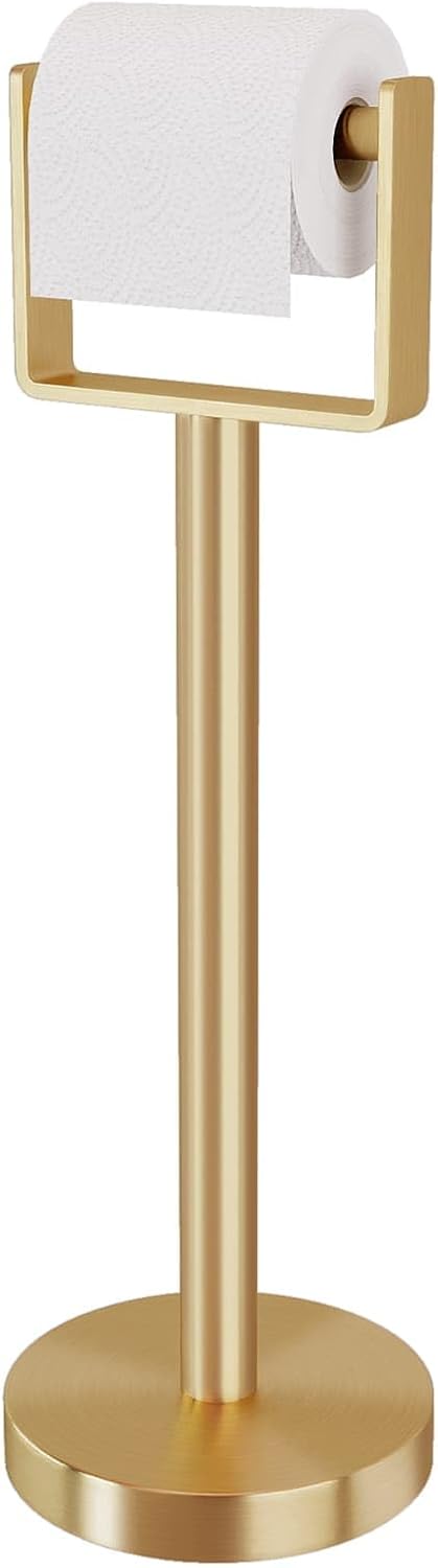 YUMORE Free Standing Toilet Paper Holder with Weighted Base