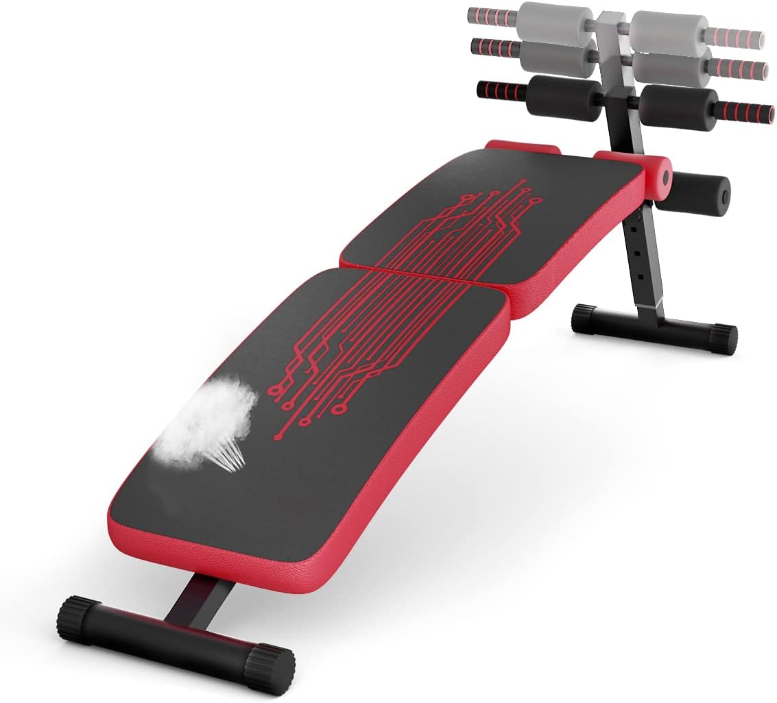 SPORFIT Adjustable Sit Up Bench - Define Abs Fast!