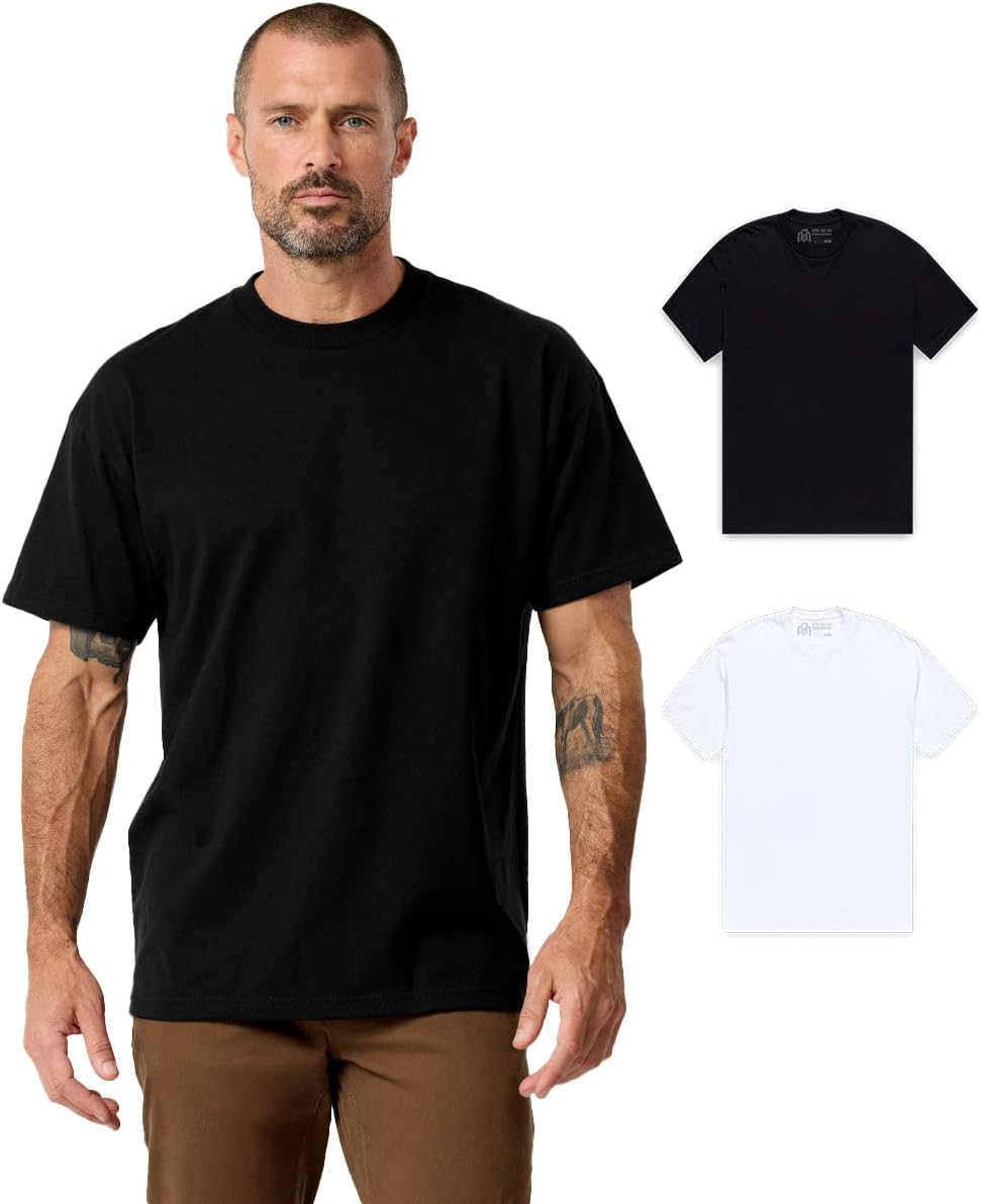 INTO THE AM Men's Heavyweight T Shirts for Comfort and Style