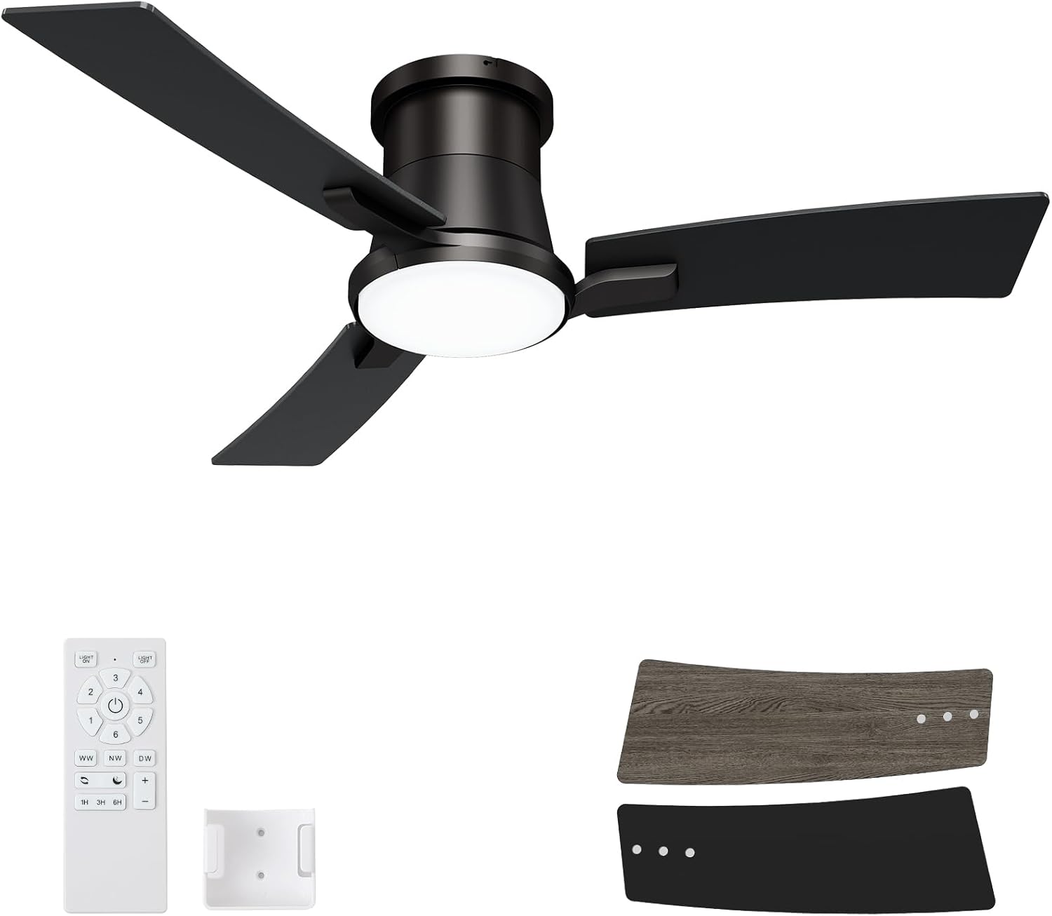 42 Inch Ceiling Fan with Lights and Remote Control for Home