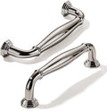 5 in Hole Center Polished Nickel Cabinet Pulls 10 Pack - Heavy Duty