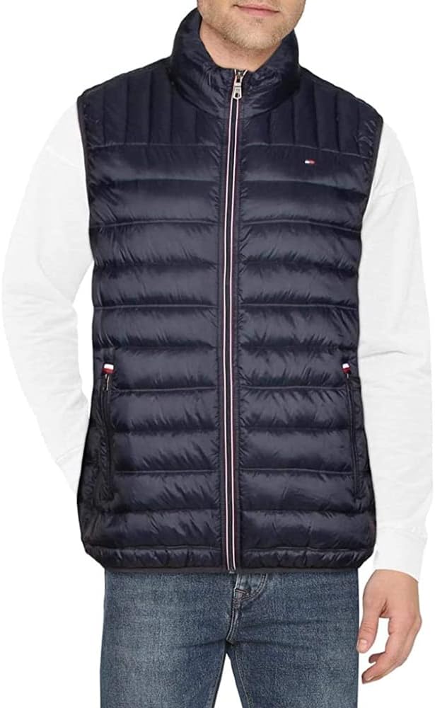 Tommy Hilfiger Men's Lightweight Packable Puffer Vest Jacket