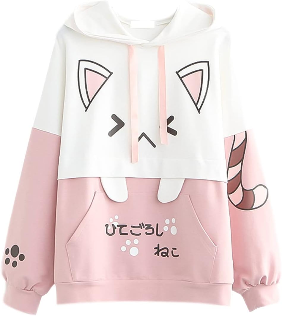 Cute Light Cat Hoodie for Playful Style
