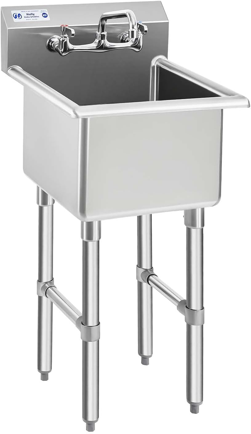 HALLY Commercial Stainless Steel Sink for Kitchen and Bar Use