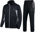 Men's Casual Athletic Tracksuit 2 Piece Full Zip Jacket and Pants made