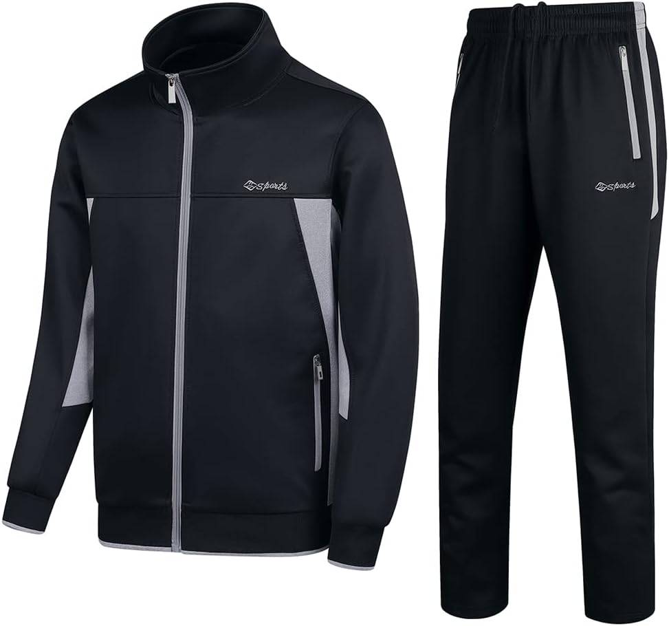 Men's Casual Athletic Tracksuit Set for Running and Training