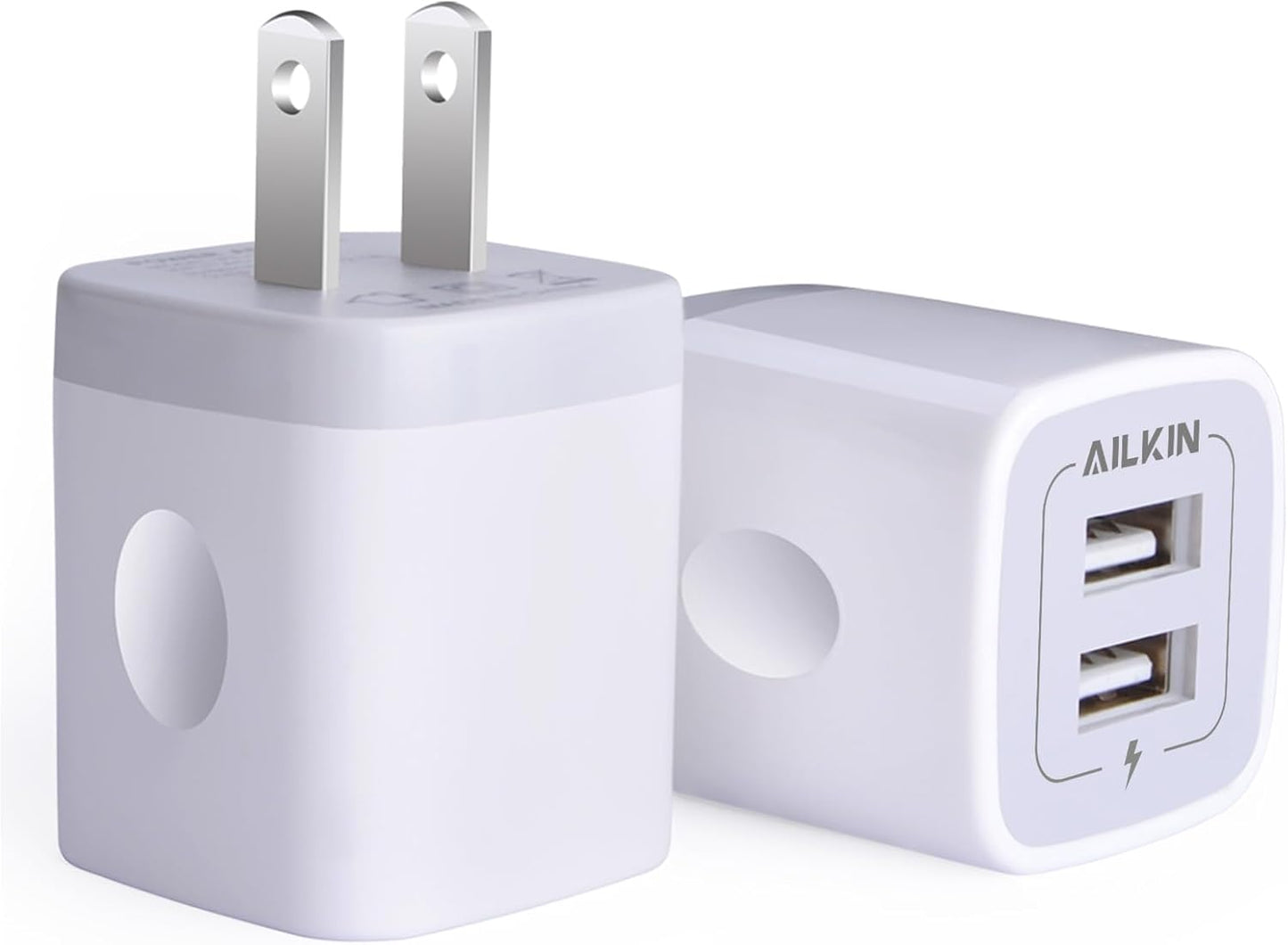 Fast Charge 2-Pack USB Wall Charger by AILKIN