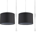 2 Pack Plug in Pendant Light with 15ft Cord - Versatile Hanging