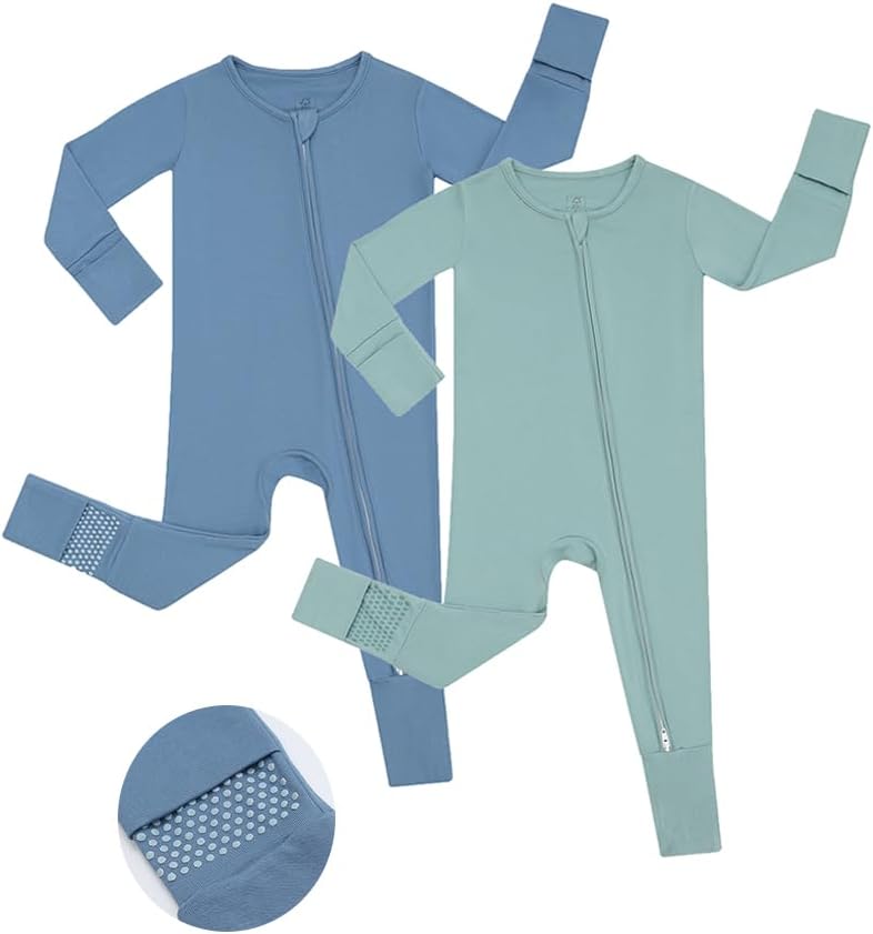 JunNeng Viscose from Bamboo Baby Boy Sleeper with Mittens