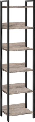 Bookshelf 6-Tier Bookcase for Small Space - Vertical Storage Solution