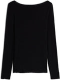 Ultralight Cashmere Boat Neck Top for Effortless Style