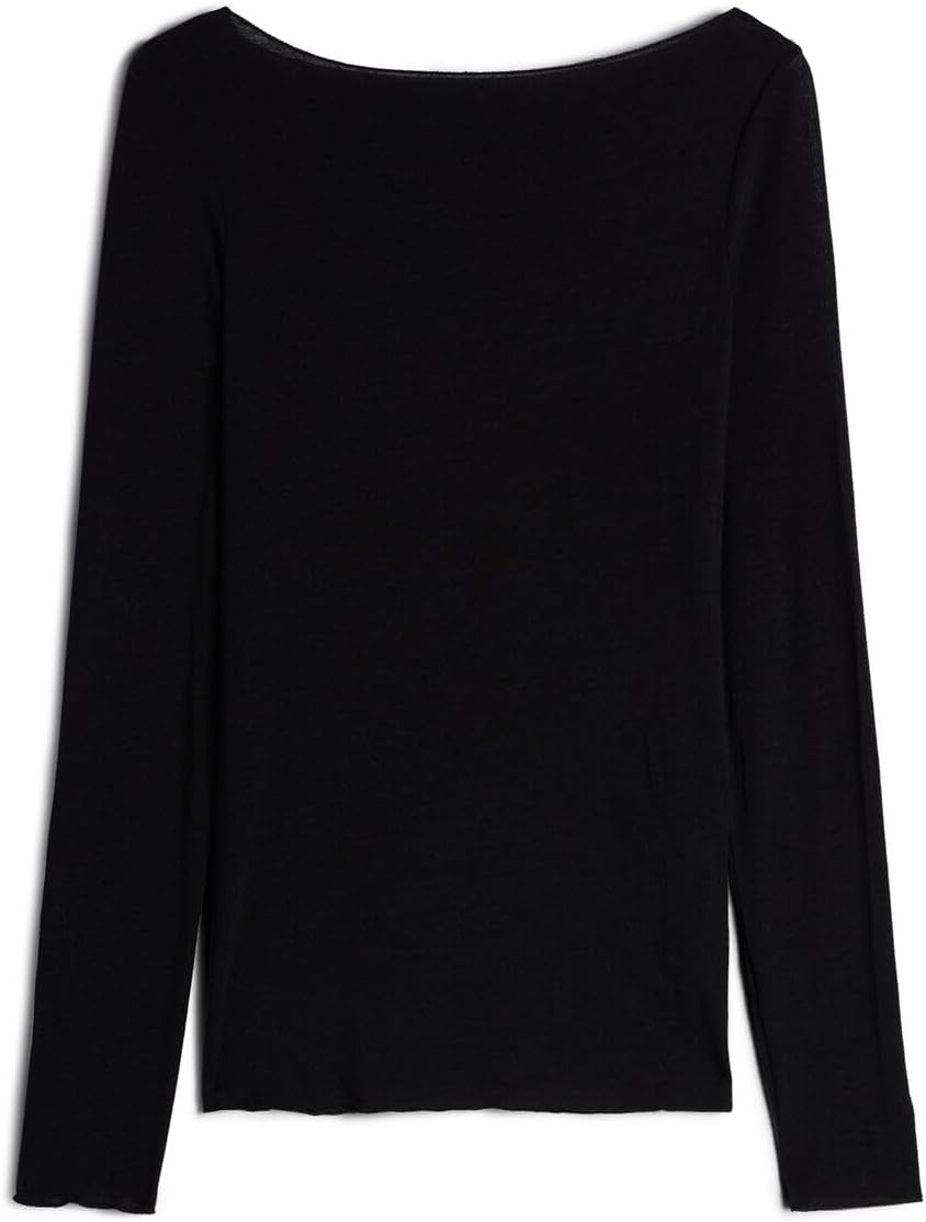 Ultralight Cashmere Boat Neck Top for Effortless Style
