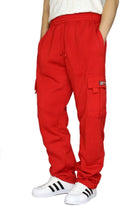 DREAM USA Men's Heavyweight Fleece Cargo Sweatpants - Warm, Durable in