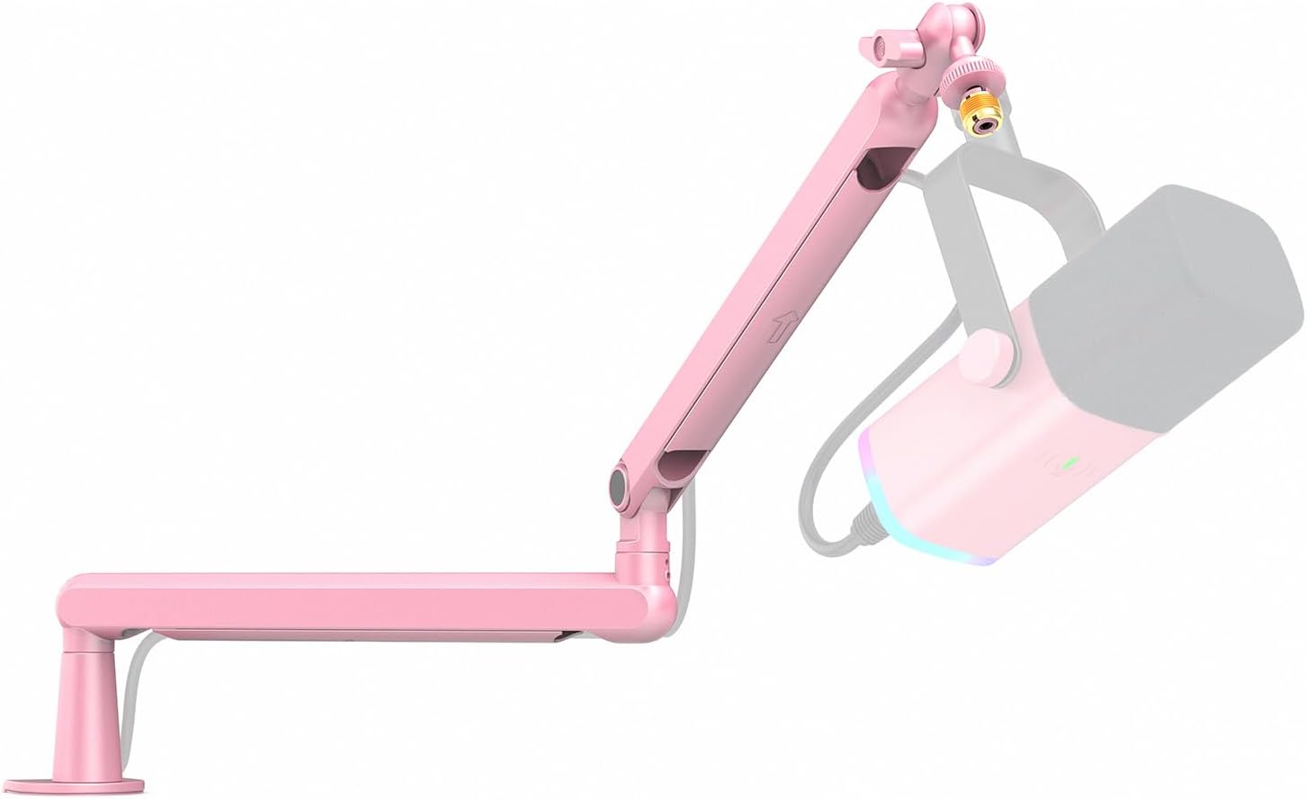 FIFINE Low Profile Boom Arm Mic Stand for Streaming and Podcasting
