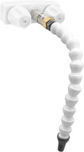 RV Exterior Faucet with Flex Spout White - Hot/Cold RV Sprayer