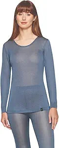 Terramar Women's Thermasilk Pointelle Scoop Top for Comfort