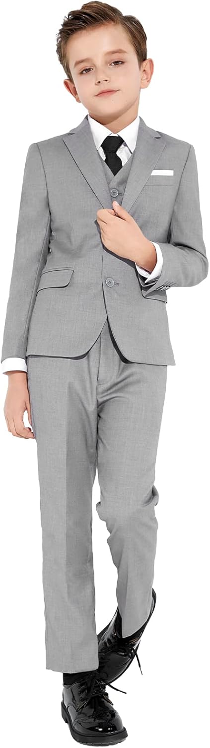 Plavict Boys Formal Suit Slim Fit for Weddings and Events