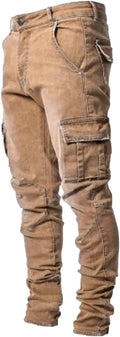 HUNGSON Men's Slim Fit Stretch Ripped Skinny Jeans - Comfortable all
