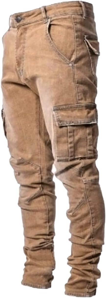 HUNGSON Men's Slim Fit Stretch Jeans for Comfort and Style