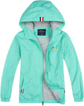 Kids Hooded Lightweight Raincoat for Boys Girls - Packable Waterproof