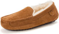 Fireside Men's Melbourne Shearling Moccasin Slippers - Warm, Durable