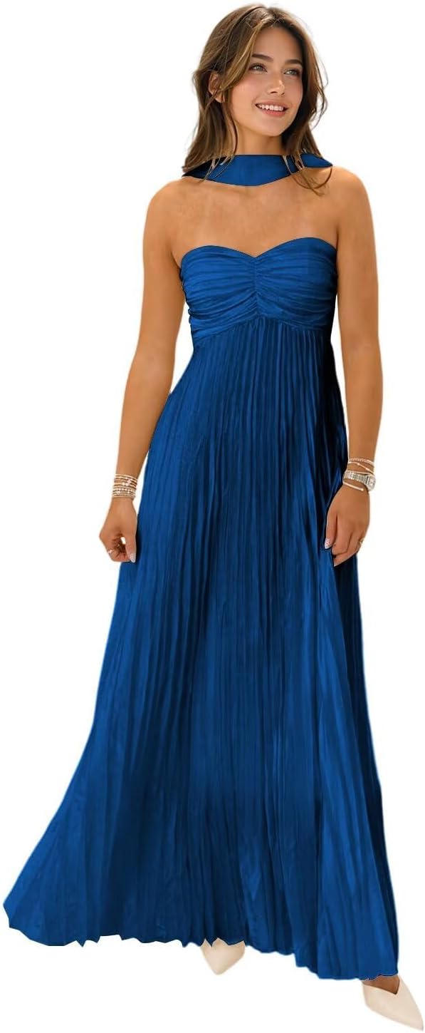 Strapless Bridesmaid Dresses for Women with Scarf 2025 Style