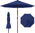10FT Navy Blue Patio Market Umbrella with Crank & Tilt - Wind Ready