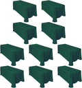 Bulk 10-Pack Hunter Green Rectangular Tablecloths 90 x 156 in