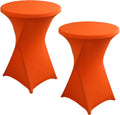 Stretchy Orange Tablecloth Duo - Perfect for Events!