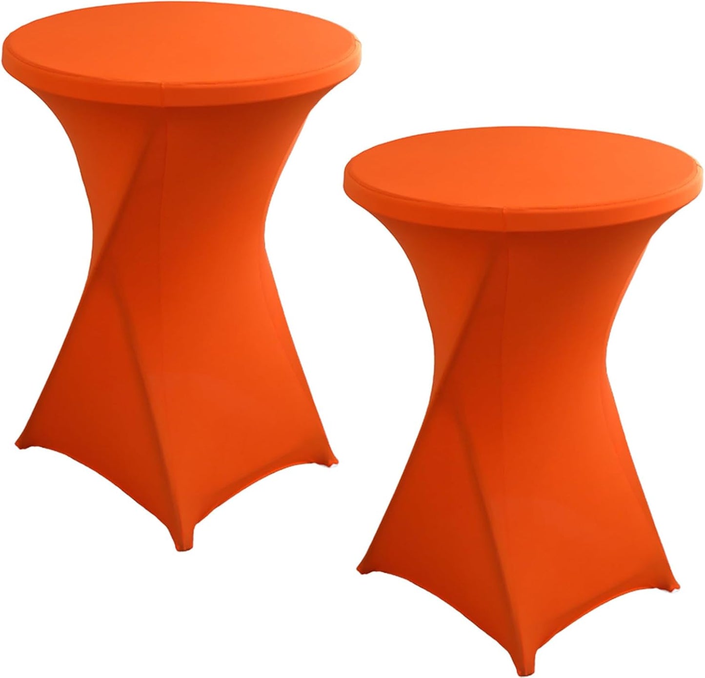 Stretchy Orange Tablecloth Duo - Perfect for Events!