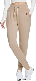 Fleece Lined Women's Water-Resistant Sweatpants - Warm High Waist