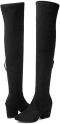 Over the Knee Boots Thigh High Suede Block Heel - Comfortable 2.5in