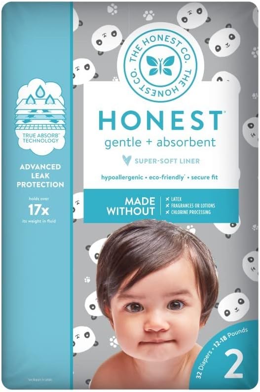 Honest Diapers Size 2: Panda Print, 32 ct. by The Honest Company