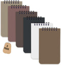 Small Pocket Notebook 6 Pack 3x5 Top Spiral Notepads - Portable Notes
