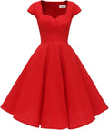 1950s Retro Cocktail Swing Dress with Pockets - Flattering Tea Length