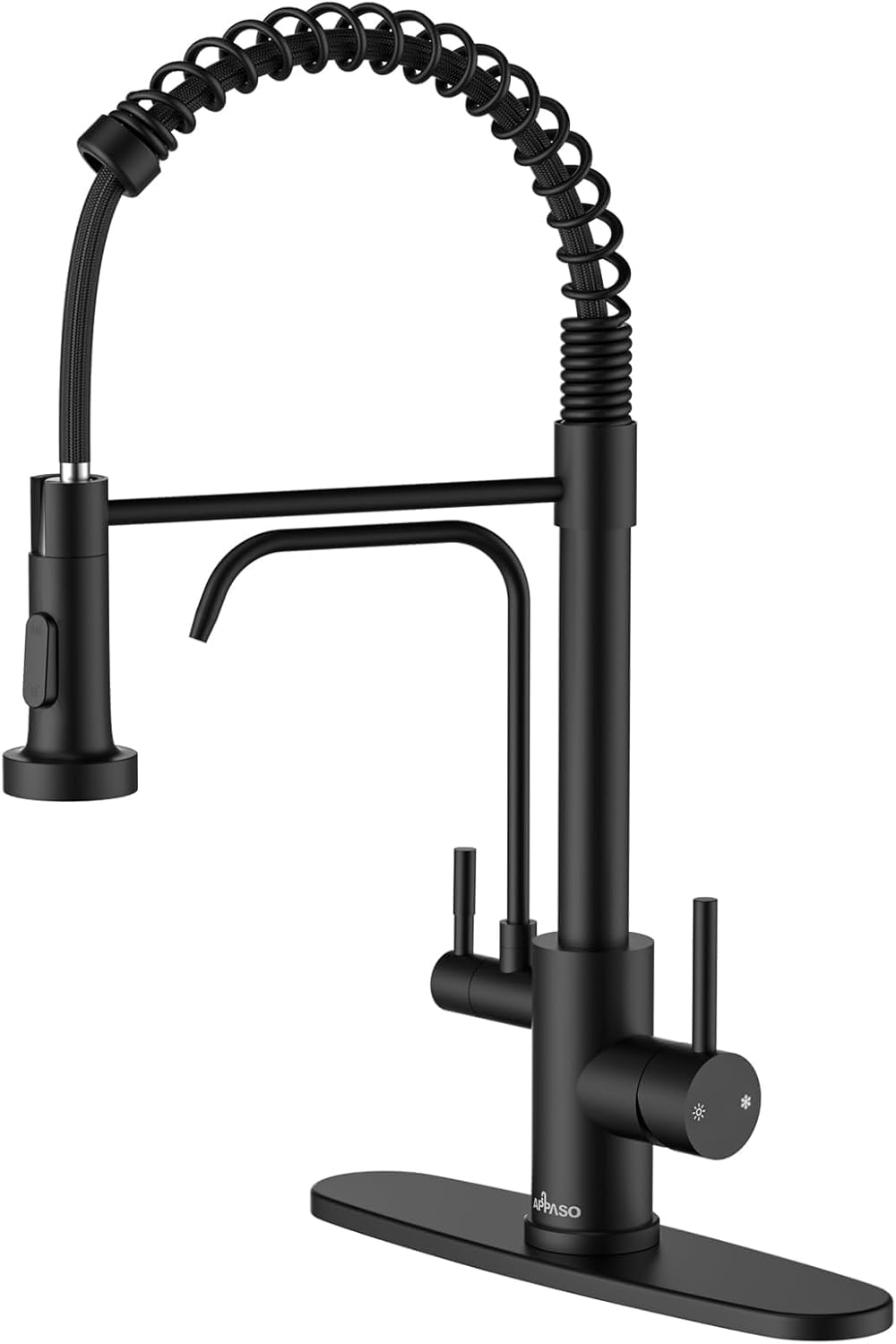 APPASO Black Kitchen Faucet with Drinking Water Faucet, 3 in 1