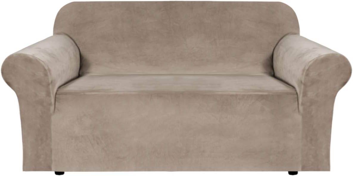 H.VERSAILTEX Stretch Velvet Loveseat Covers for Comfy Sofa